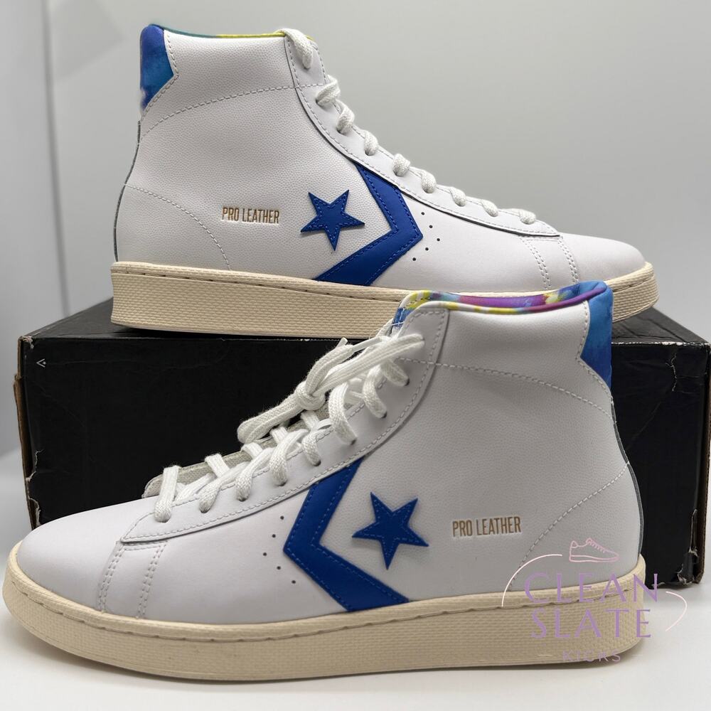 Converse Pro Leather Hi White Indigo Mens 9.5 Womens 11 NIB